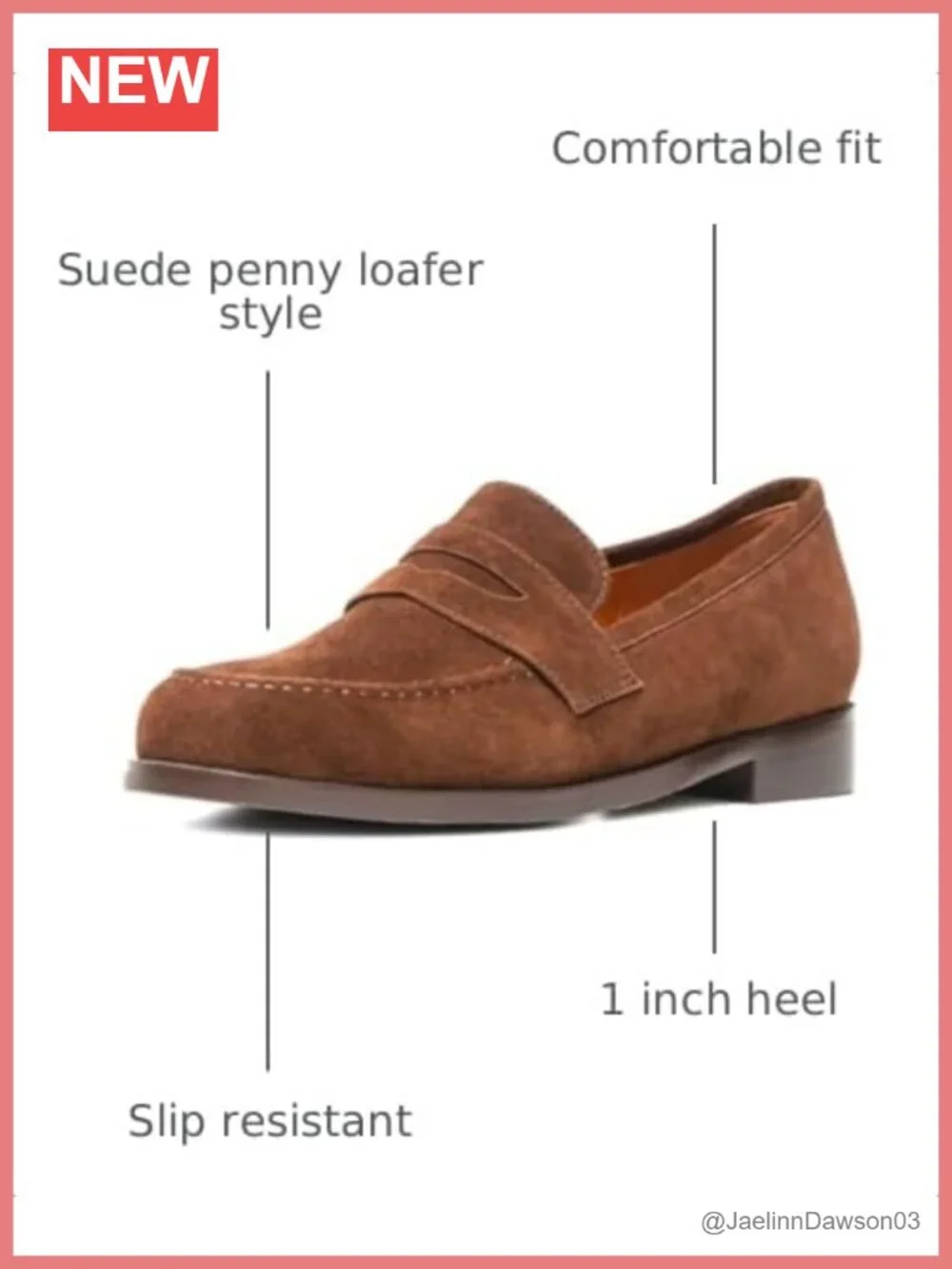 Suede Penny Loafers with Cushioned Insole – Slip Resistant Comfort